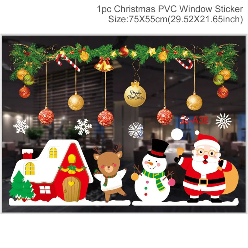 Merry Christmas Wall & Window Stickers