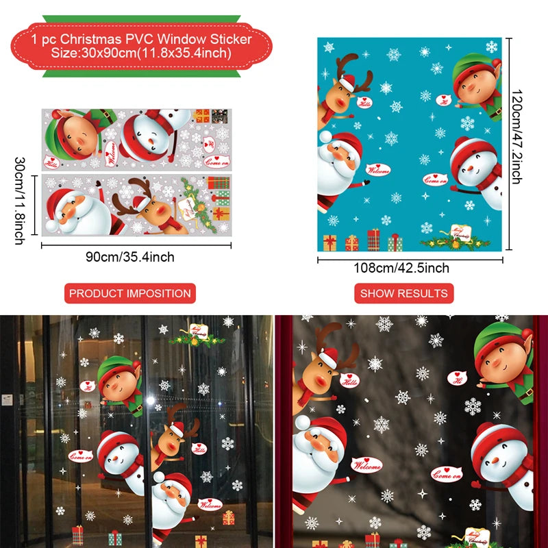 Merry Christmas Wall & Window Stickers