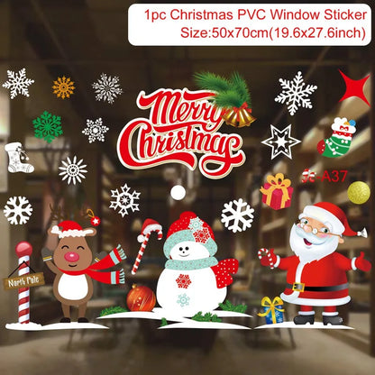 Merry Christmas Wall & Window Stickers