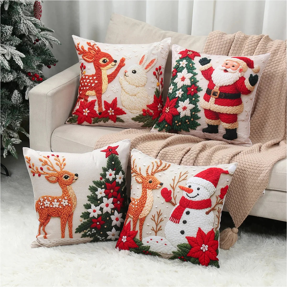 Merry Christmas Cushion Set