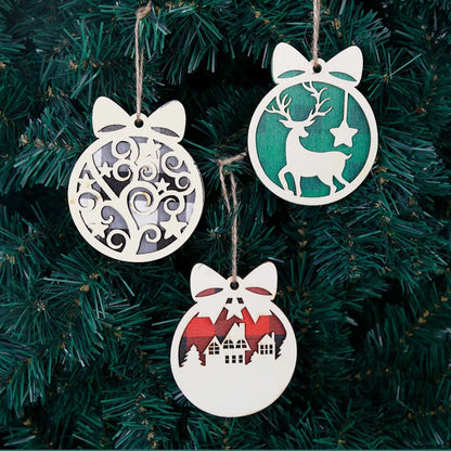 Rustic Wood Tree Pendants