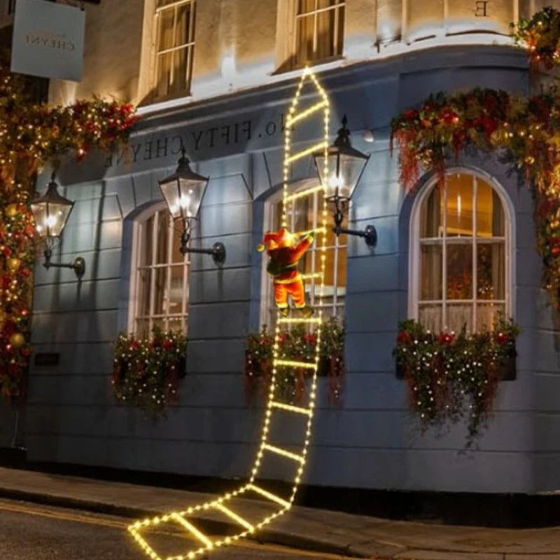Climbing Santa LED Ladder