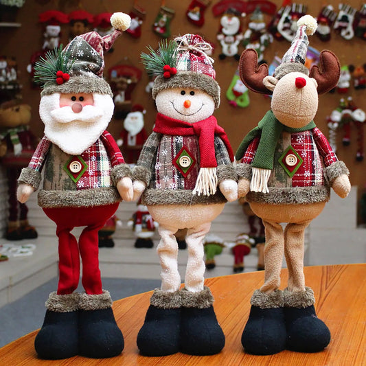 Festive Plush Santa Trio