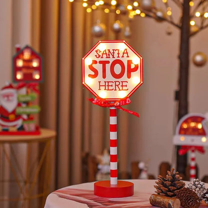 “Santa Stop Here” Lamp