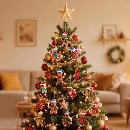 Gingerbread Man Ornaments Set