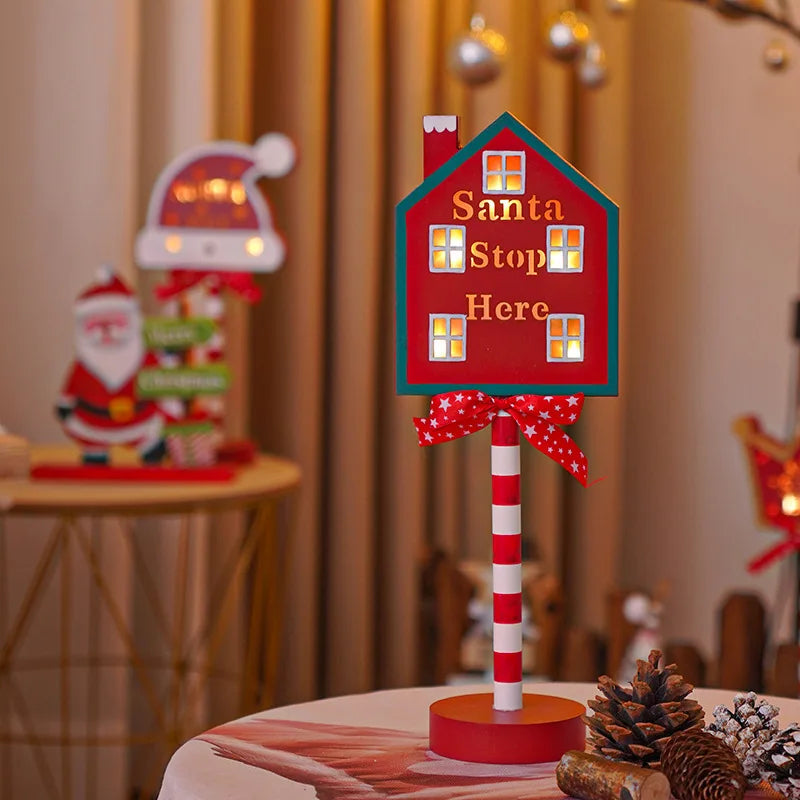 “Santa Stop Here” Lamp
