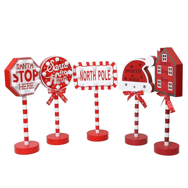 “Santa Stop Here” Lamp