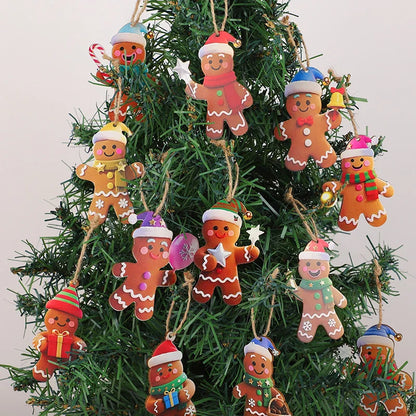 Gingerbread Man Ornaments Set