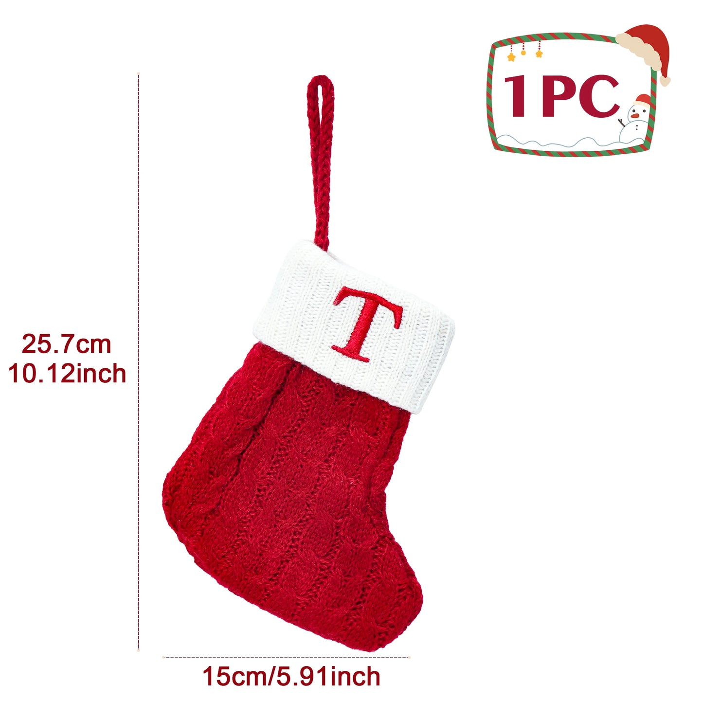 Knitted Snowflake Christmas Socks