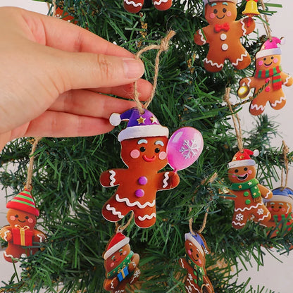 Gingerbread Man Ornaments Set
