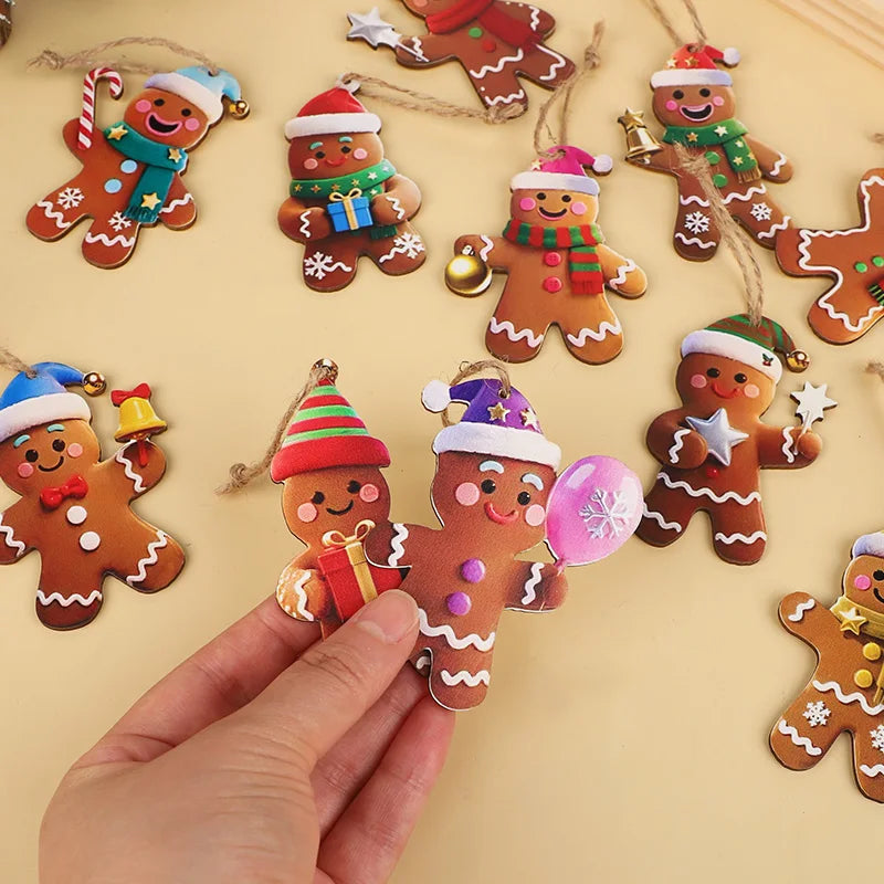 Gingerbread Man Ornaments Set
