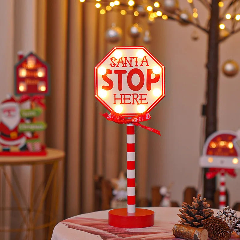 “Santa Stop Here” Lamp