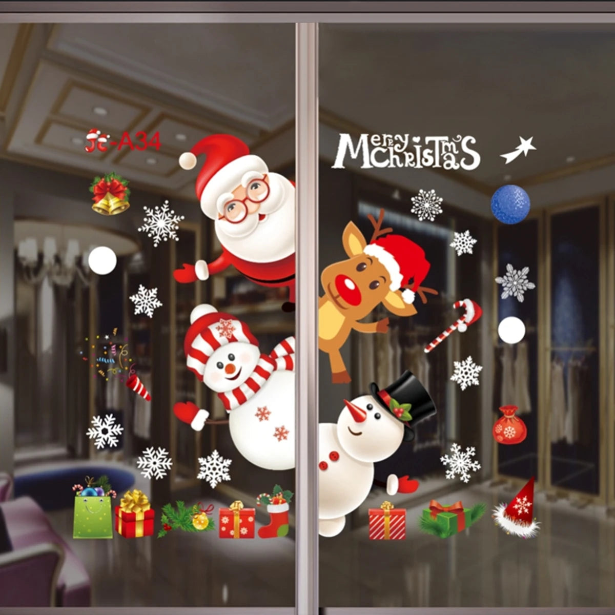 Merry Christmas Wall & Window Stickers