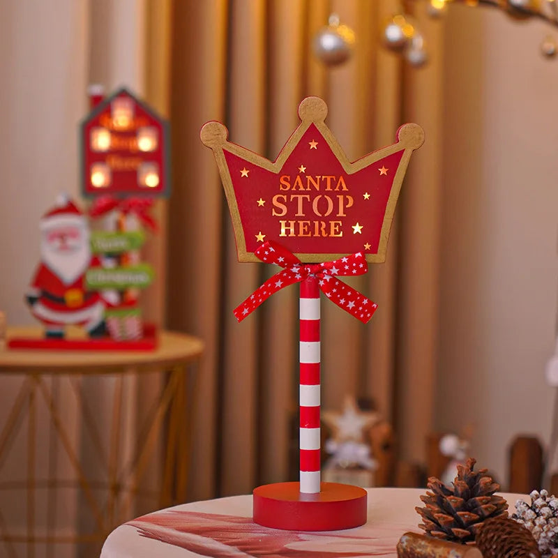 “Santa Stop Here” Lamp