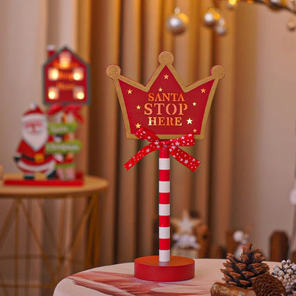 “Santa Stop Here” Lamp