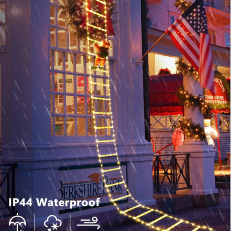 Climbing Santa LED Ladder