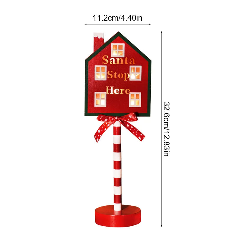 “Santa Stop Here” Lamp