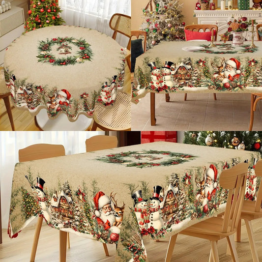 Vintage Holiday Tablecloth