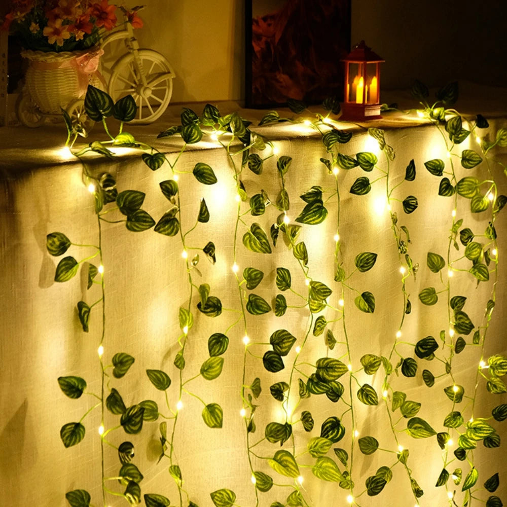 Green Leaf String Lights