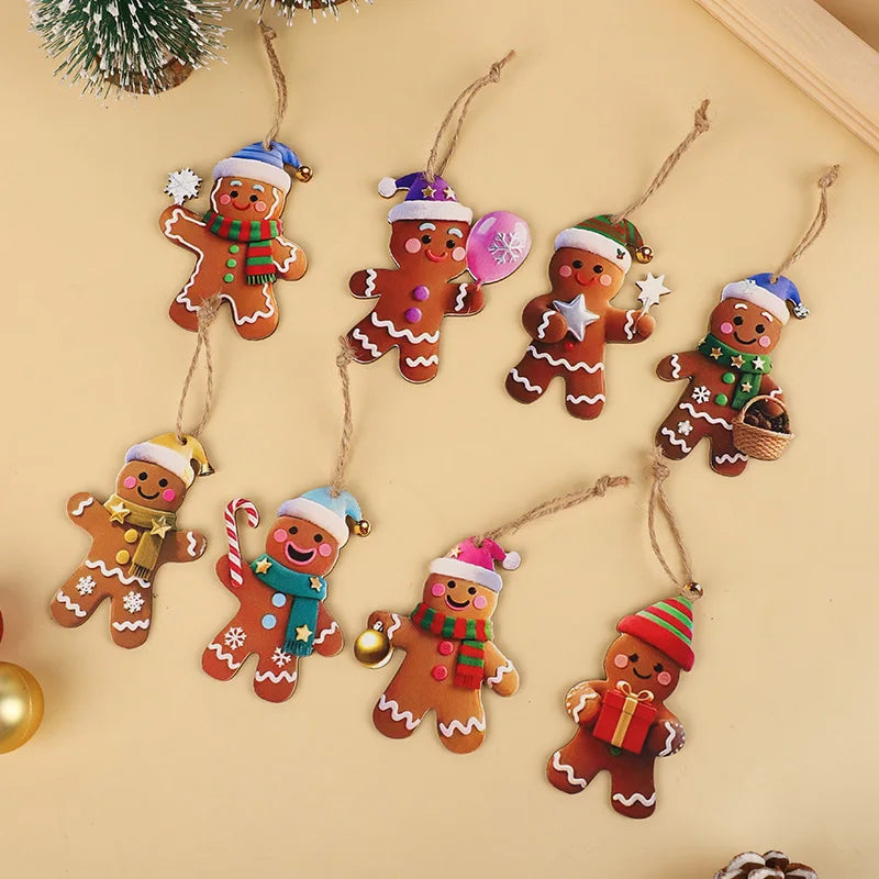 Gingerbread Man Ornaments Set