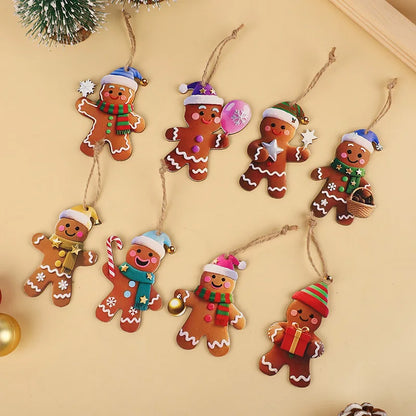 Gingerbread Man Ornaments Set