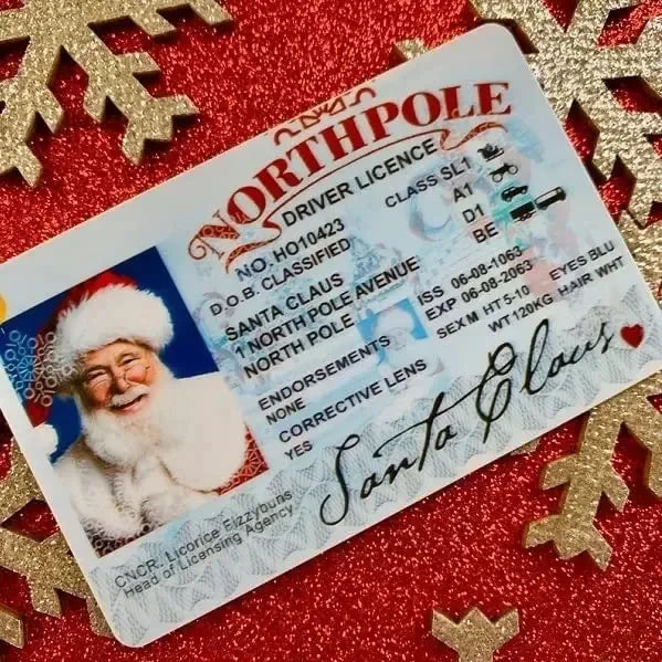 Santa Flying Licence Card