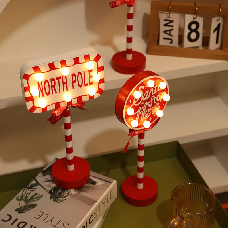 “Santa Stop Here” Lamp