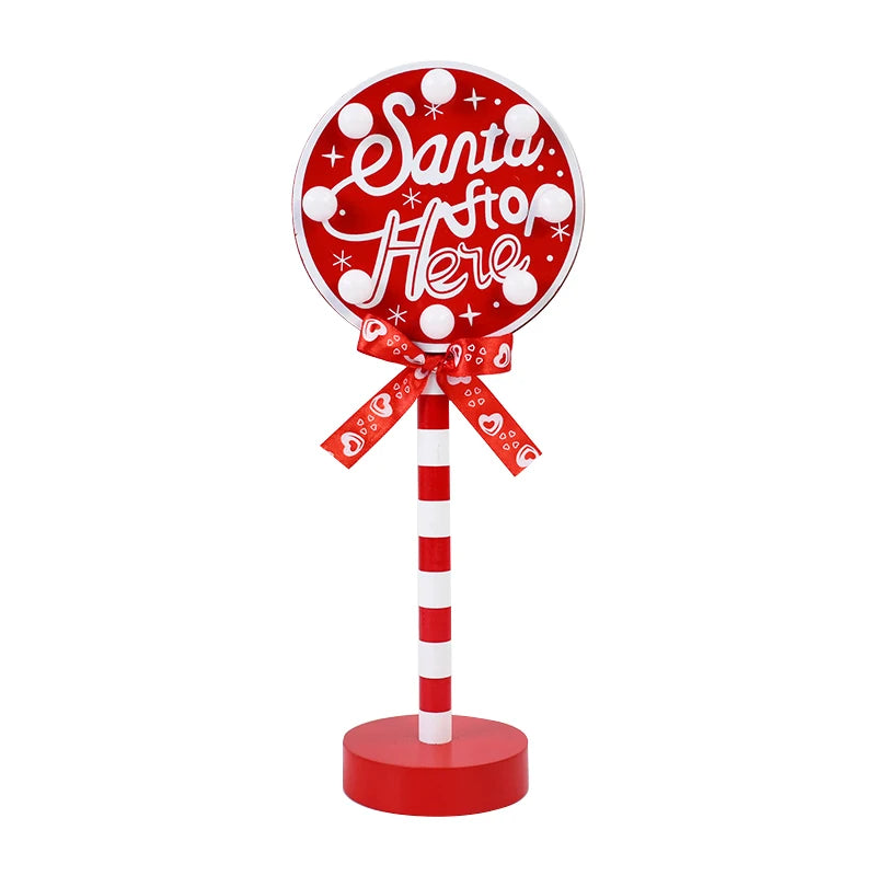 “Santa Stop Here” Lamp