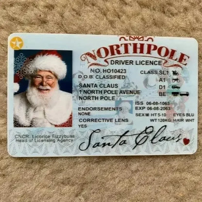 Santa Flying Licence Card