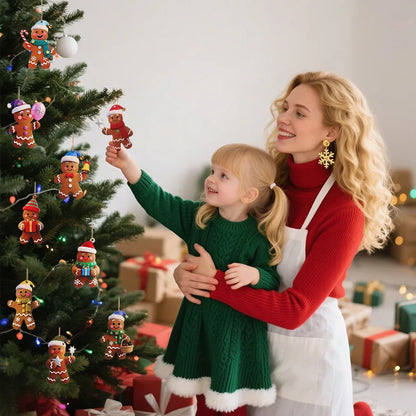 Gingerbread Man Ornaments Set
