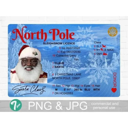 Santa Flying Licence Card