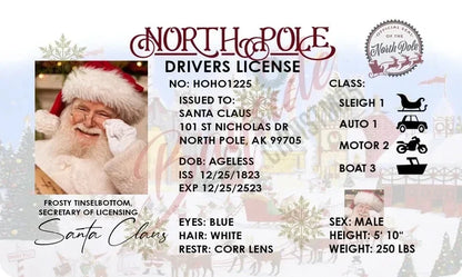 Santa Flying Licence Card