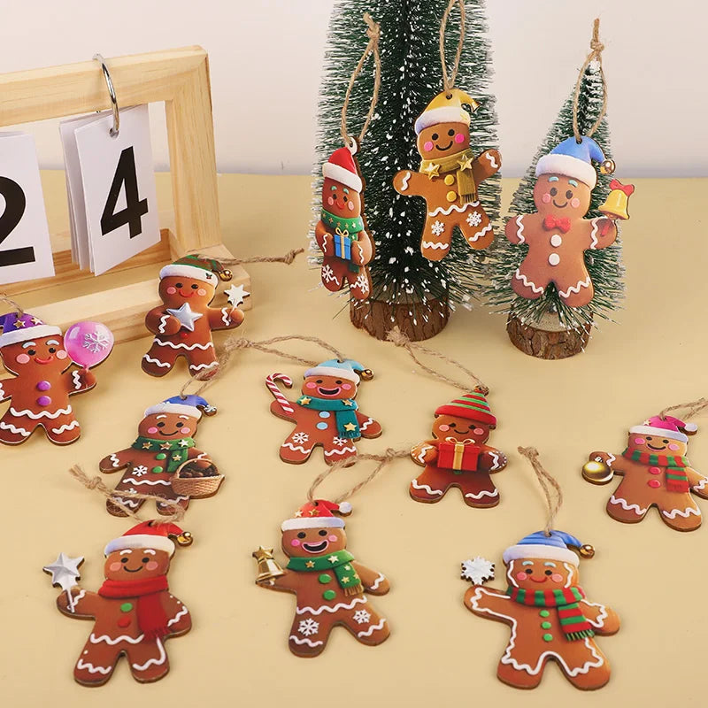 Gingerbread Man Ornaments Set