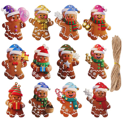 Gingerbread Man Ornaments Set