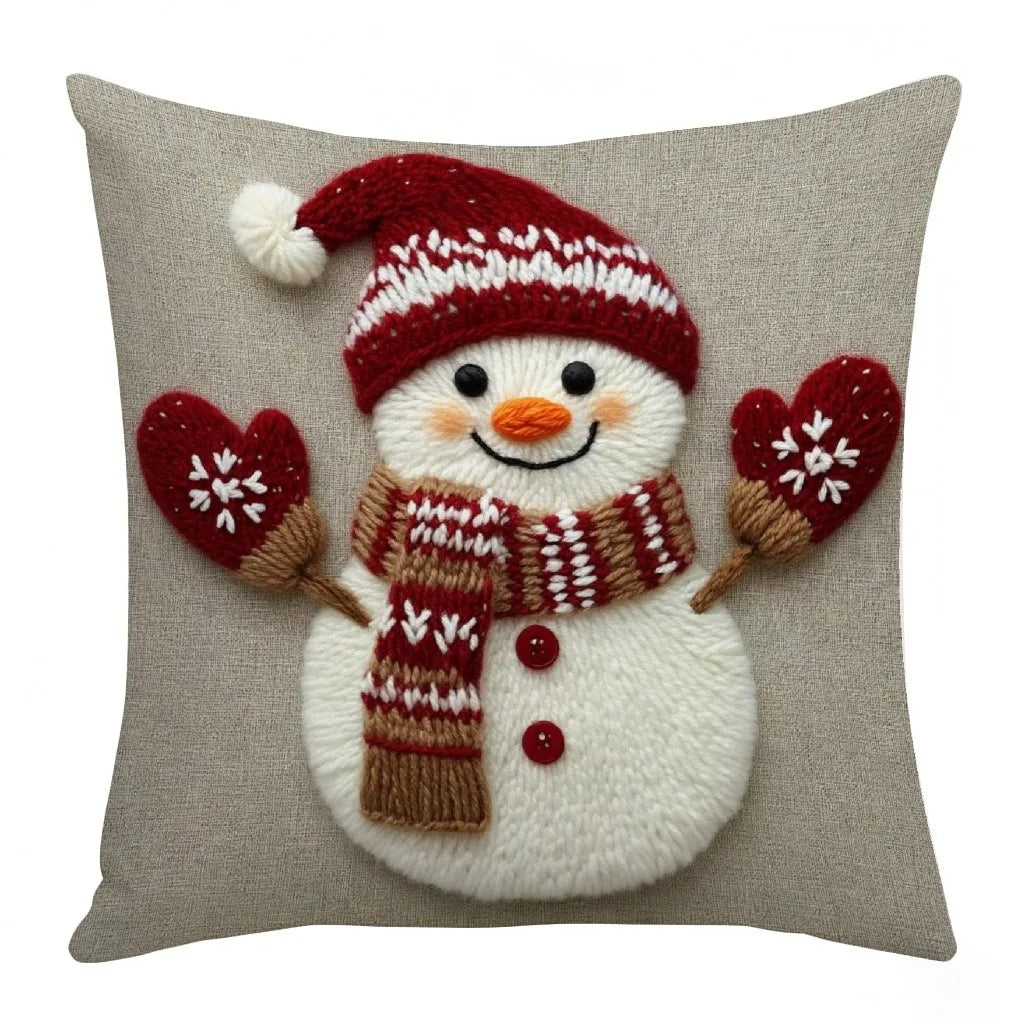 Festive Santa & Friends Cushion Cover