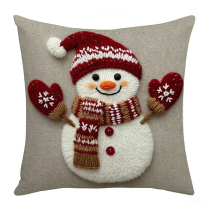 Festive Santa & Friends Cushion Cover