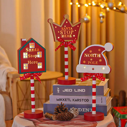 “Santa Stop Here” Lamp