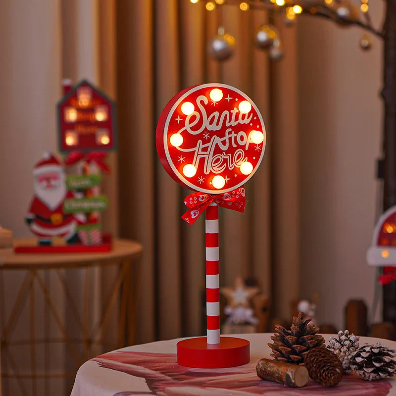 “Santa Stop Here” Lamp