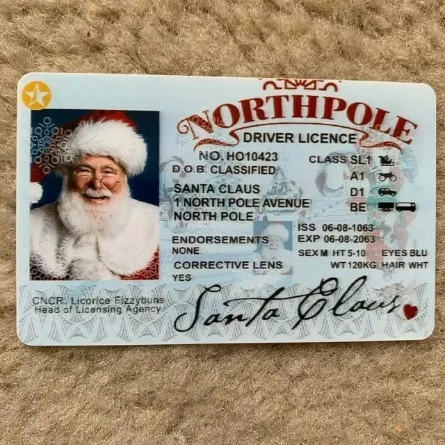 Santa Flying Licence Card