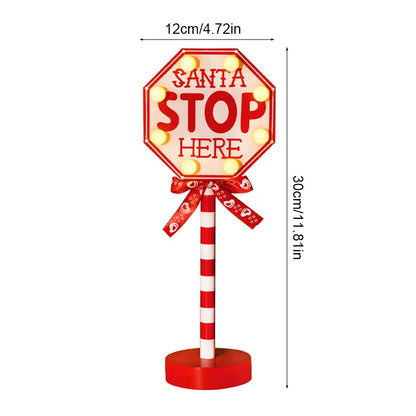 “Santa Stop Here” Lamp