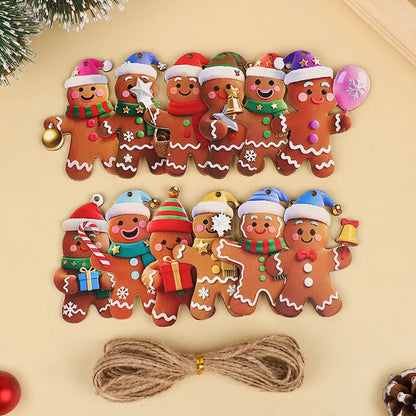 Gingerbread Man Ornaments Set