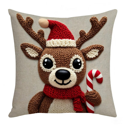 Festive Santa & Friends Cushion Cover