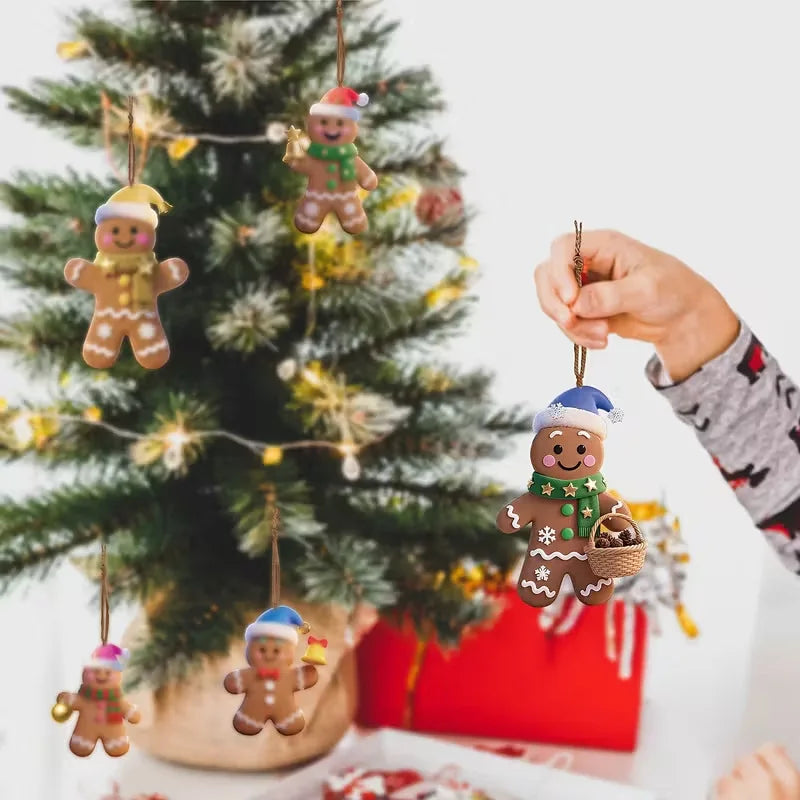 Gingerbread Man Ornaments Set