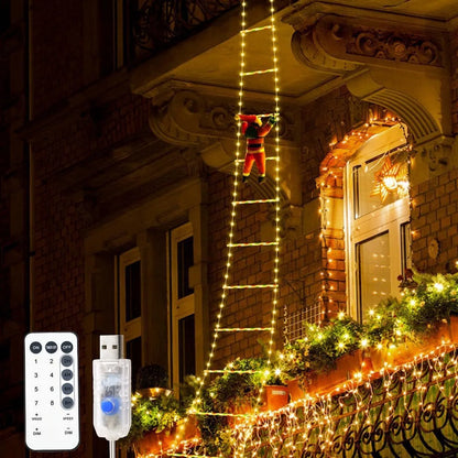 Climbing Santa LED Ladder