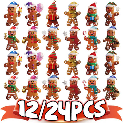 Gingerbread Man Ornaments Set