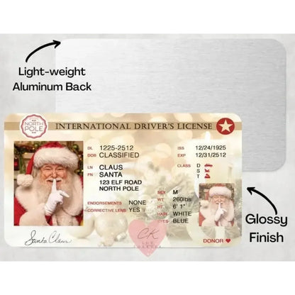 Santa Flying Licence Card