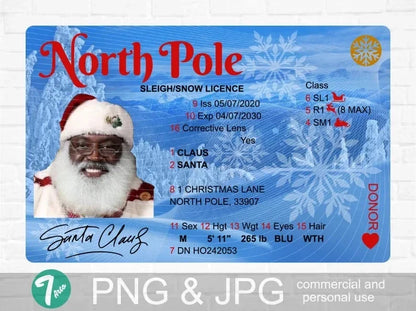 Santa Flying Licence Card
