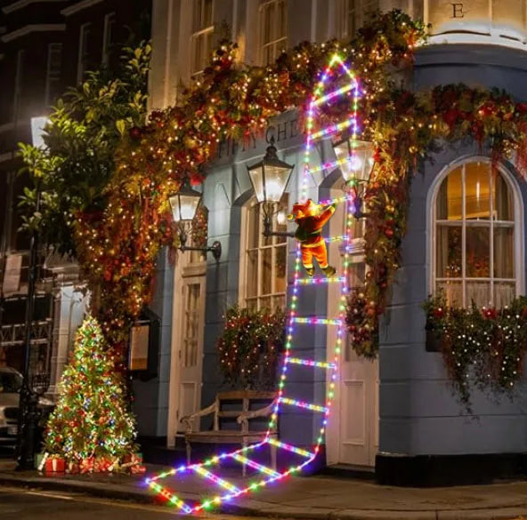 Climbing Santa LED Ladder