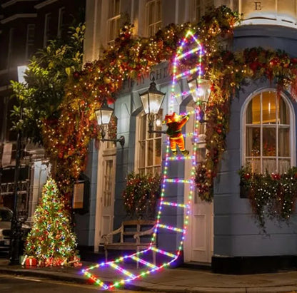 Climbing Santa LED Ladder