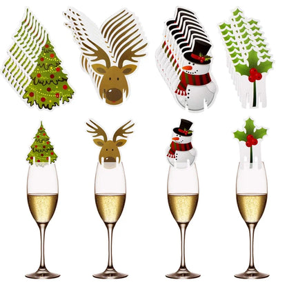 Festive Wine Glass Cards